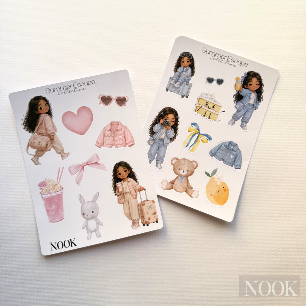 Summer Escape Kids Sticker Sheet